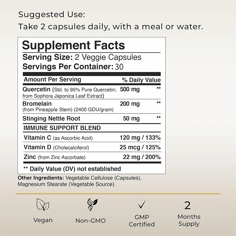 Quercetin Contains Vitamin C a - đánh giá và giá Wellness Quercetin