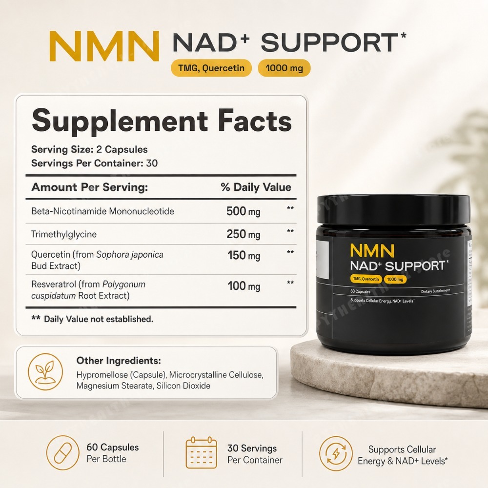 NMN NAD+ Support Capsules 1000 - đánh giá và giá Wellness Quercetin