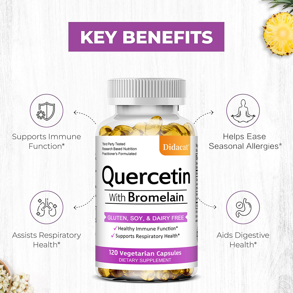 Quercetin & Bromelain Capsules - đánh giá và giá Wellness Quercetin