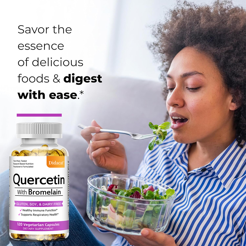 Quercetin & Bromelain Capsules - đánh giá và giá Wellness Quercetin