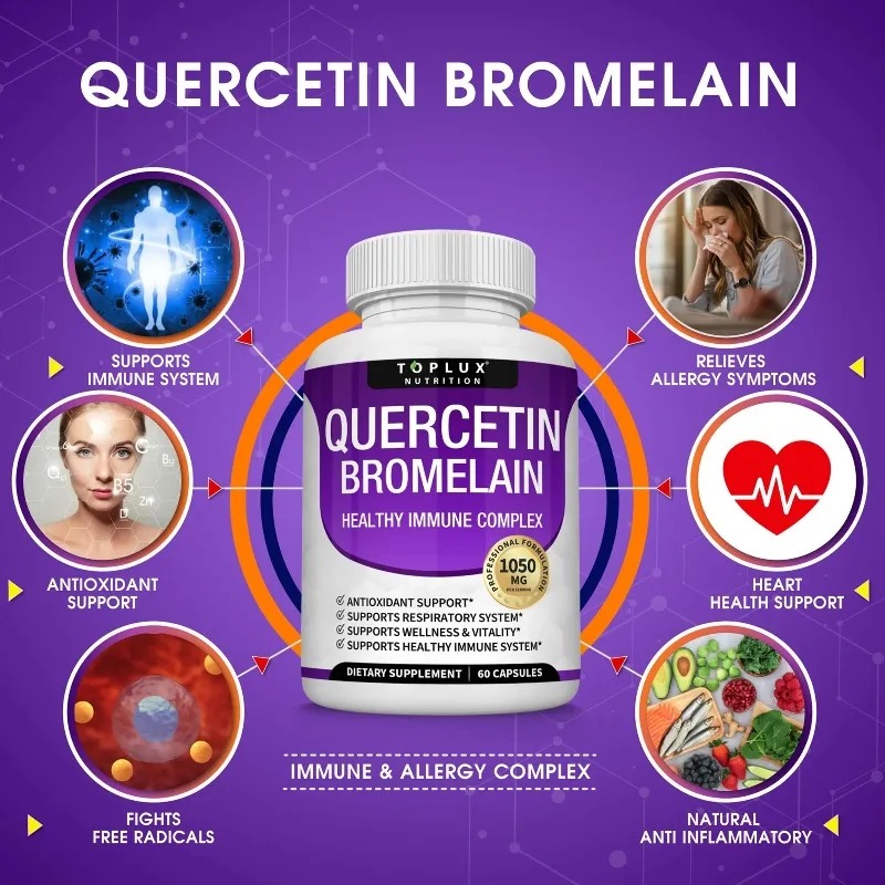 Quercetin & Bromelain Capsules - đánh giá và giá Wellness Quercetin