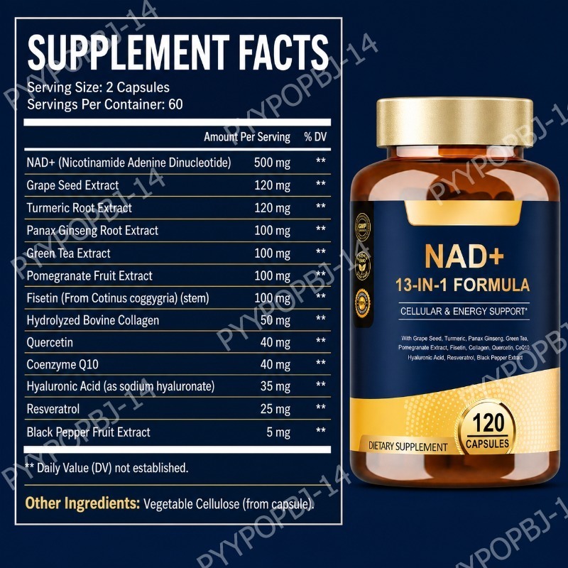 NAD+ 500mg 13-in-1 Capsules wi - đánh giá và giá Wellness Quercetin