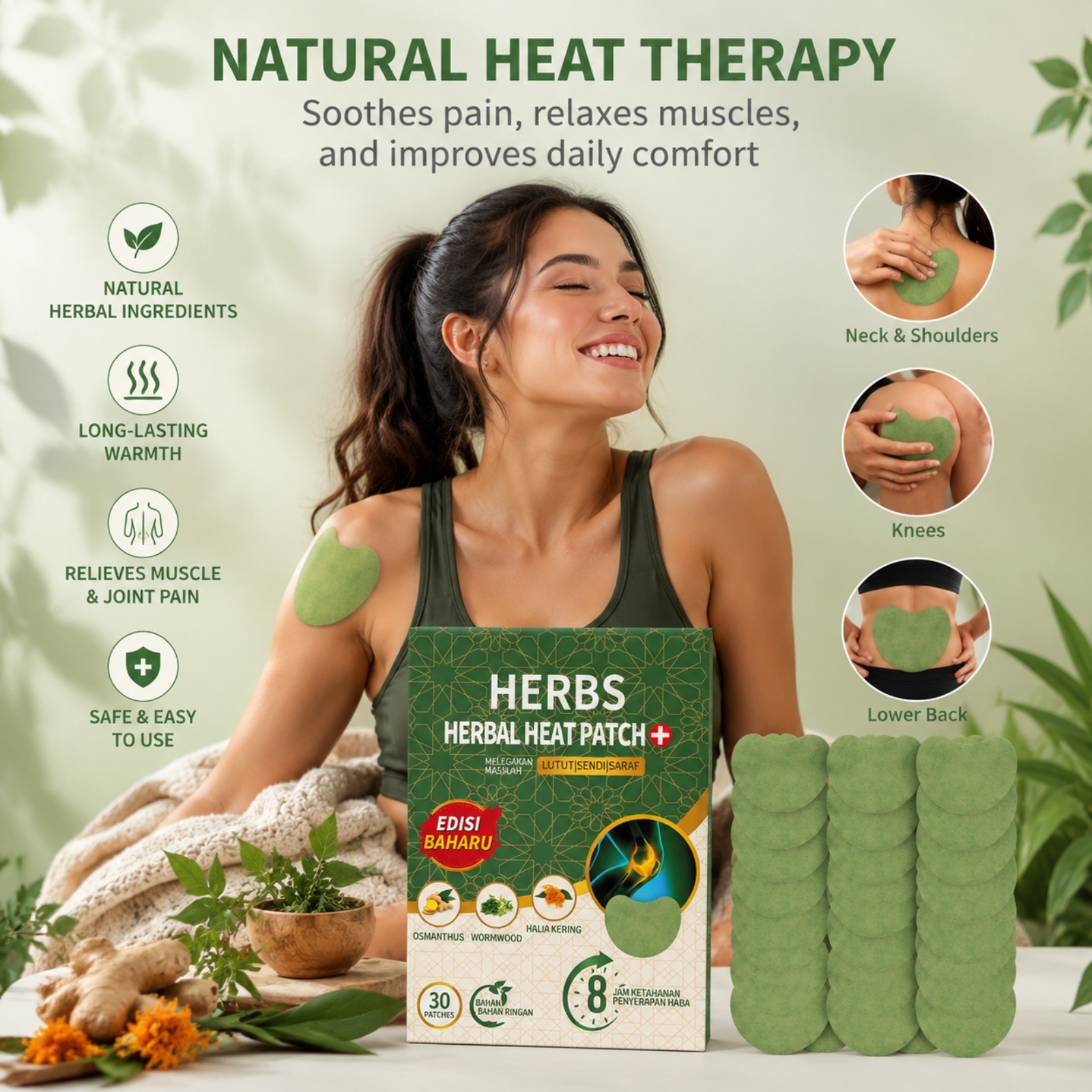 30PCS Herbal Knee Patches Ging - đánh giá và giá Herbal Zone